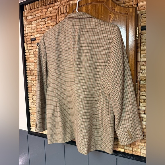 Vintage 90’s Lands End Wool plaid oversized blazer size 6 - Picture 6 of 6